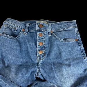 Madewell Button Fly Skinny Crop Jeans Sz 28
